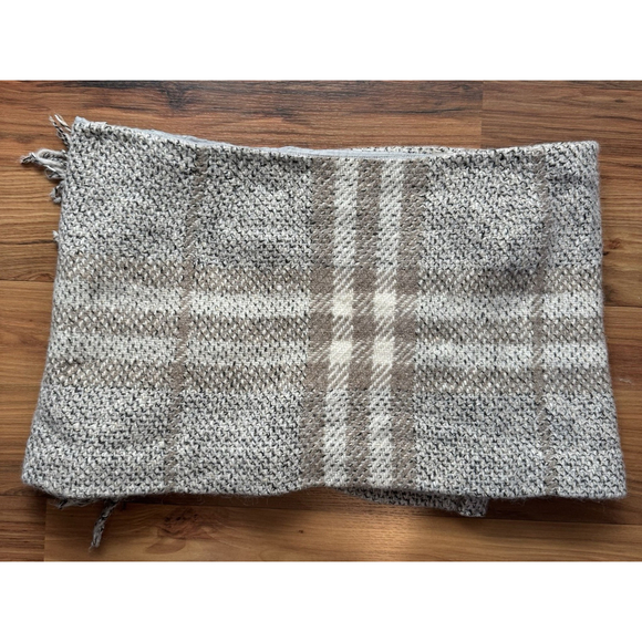 VTG Burberry London Wool Wrap Mini Skirt Y2K Plaid Fringe Quiet Luxury Preppy - Picture 3 of 11